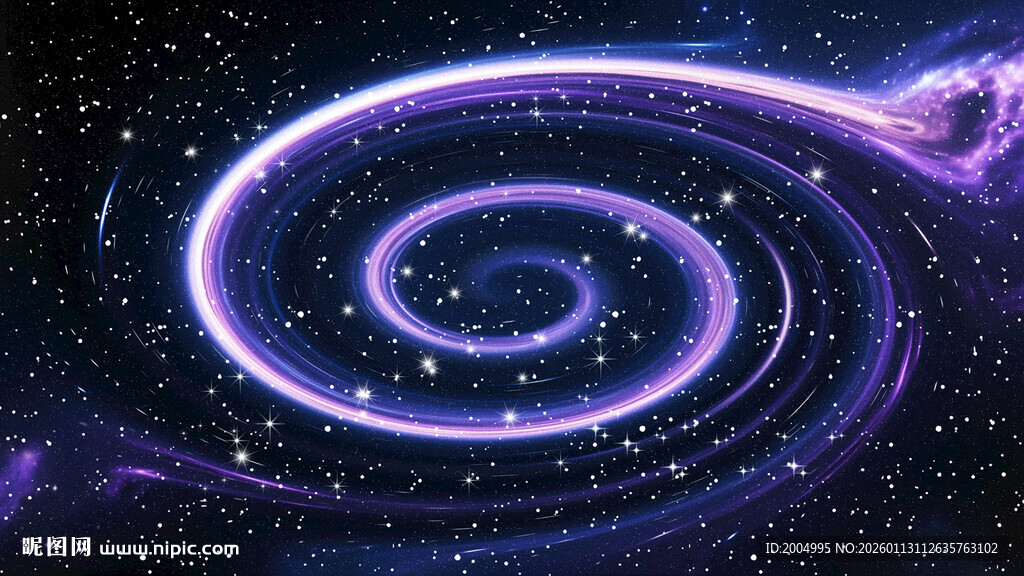 梦幻紫色星空旋涡
