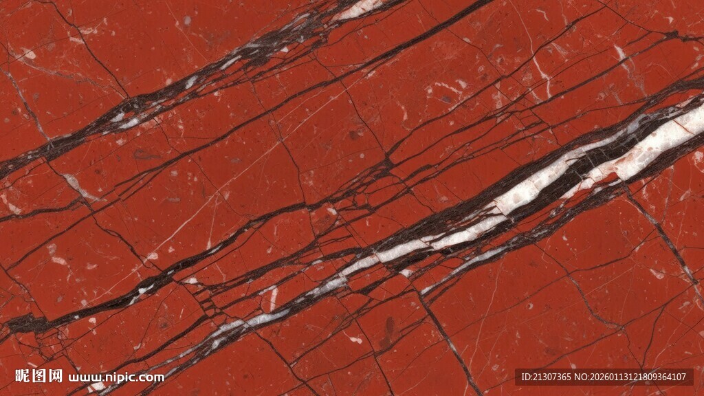 红色大理石纹理特写