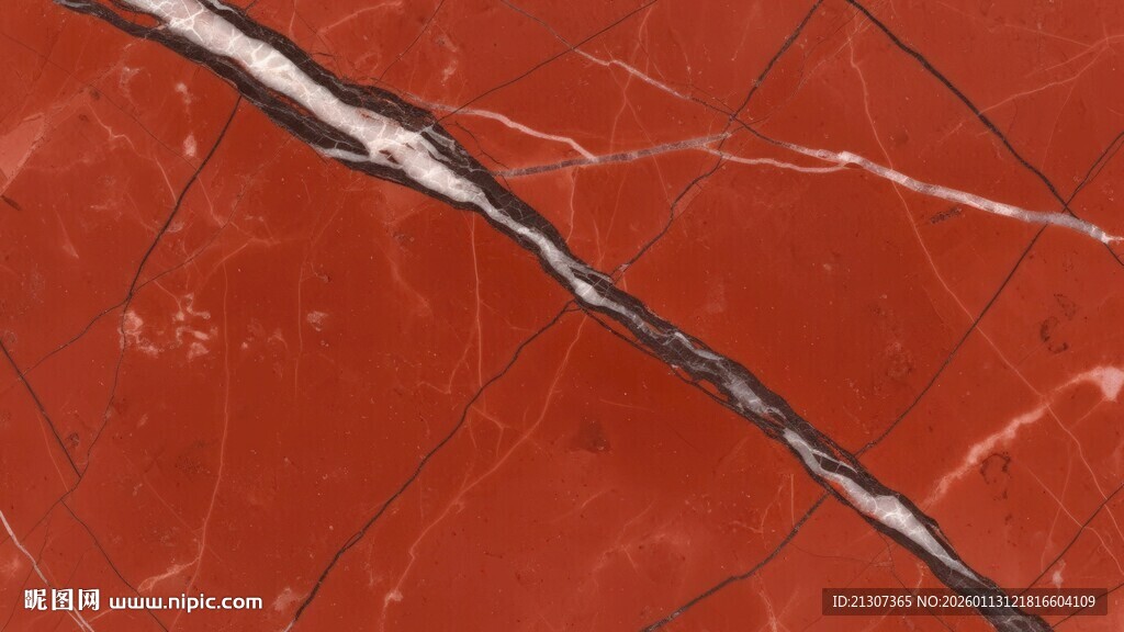 红色大理石纹理特写