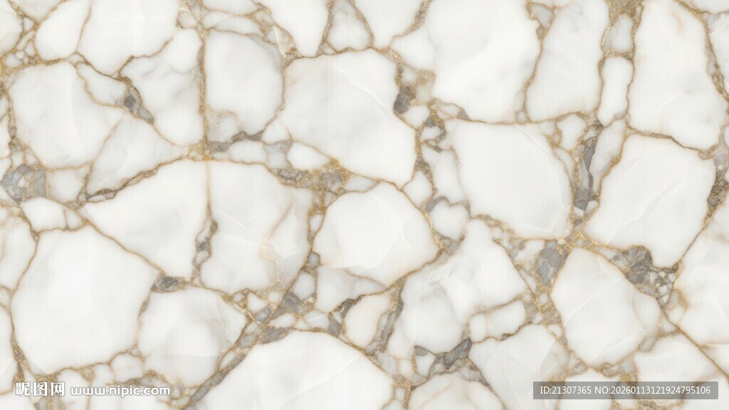 白色裂纹纹理石材表面