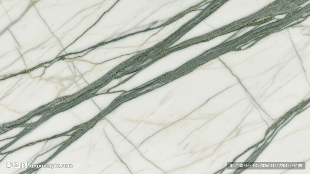 浅白底色绿纹大理石纹理