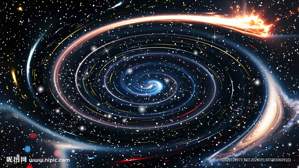 炫彩璀璨旋涡星空