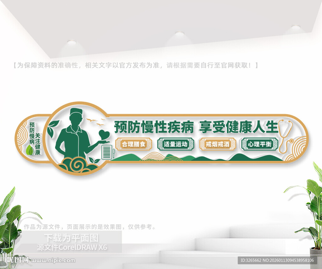 预防慢性疾病医院文化墙