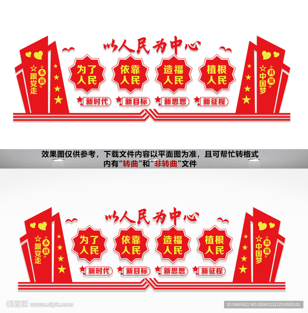 以人民为中心文化墙