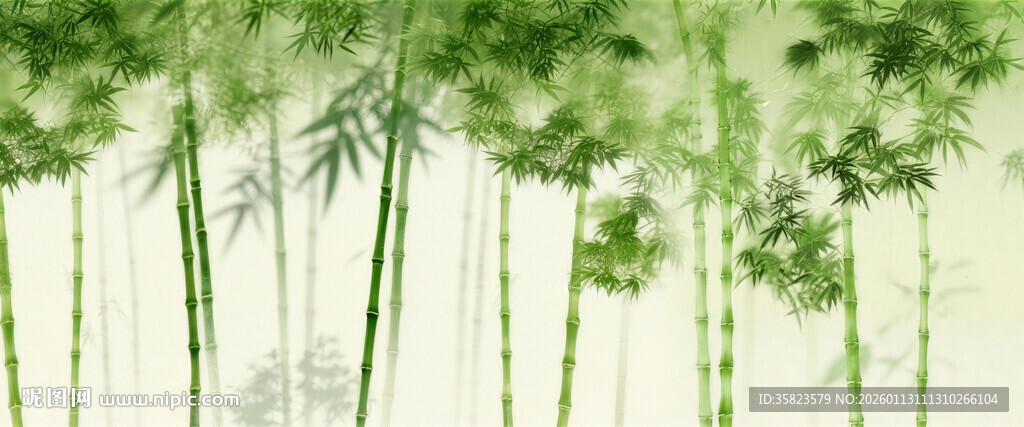 新中式水墨竹林