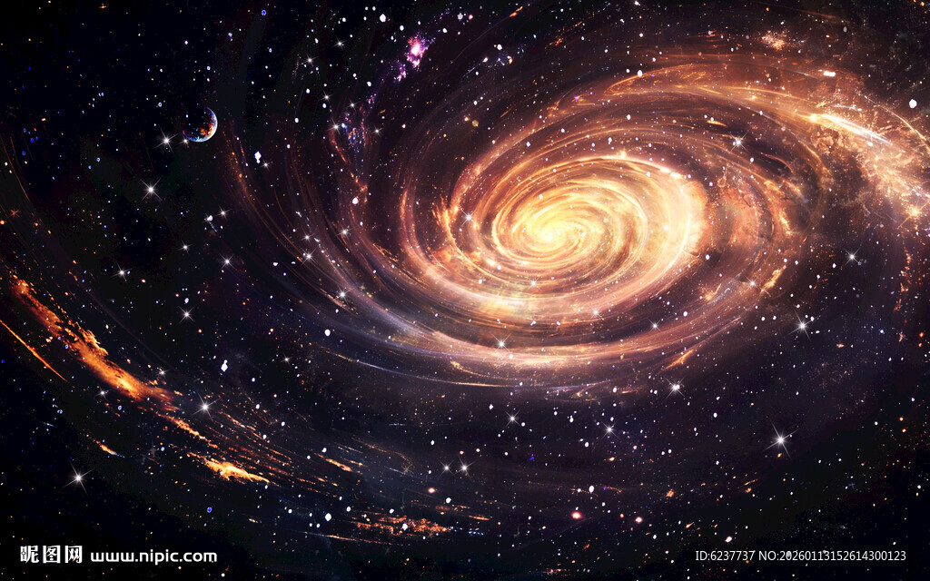 宇宙星空旋涡背景图