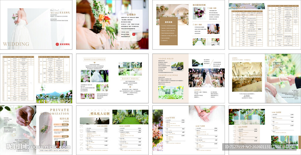 清新婚礼摄影素材合集