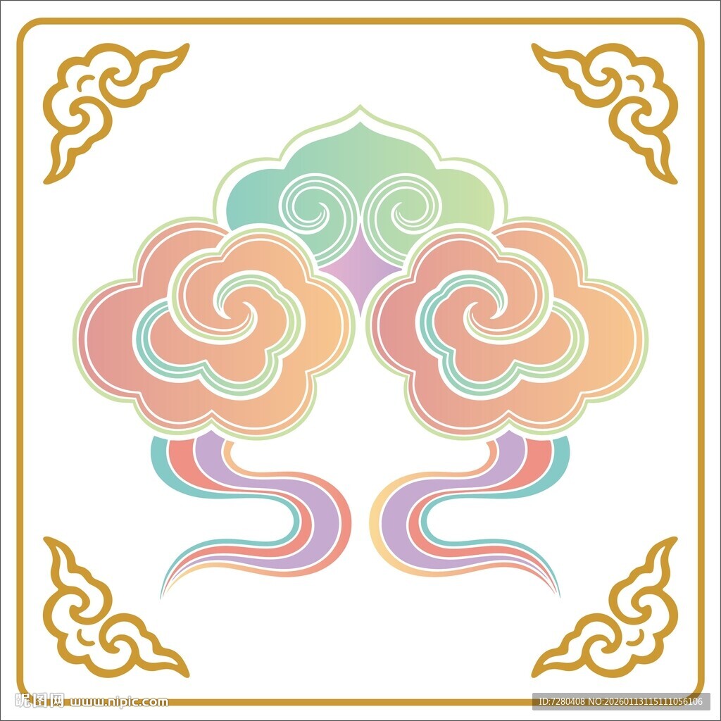传统中式祥云图案设计