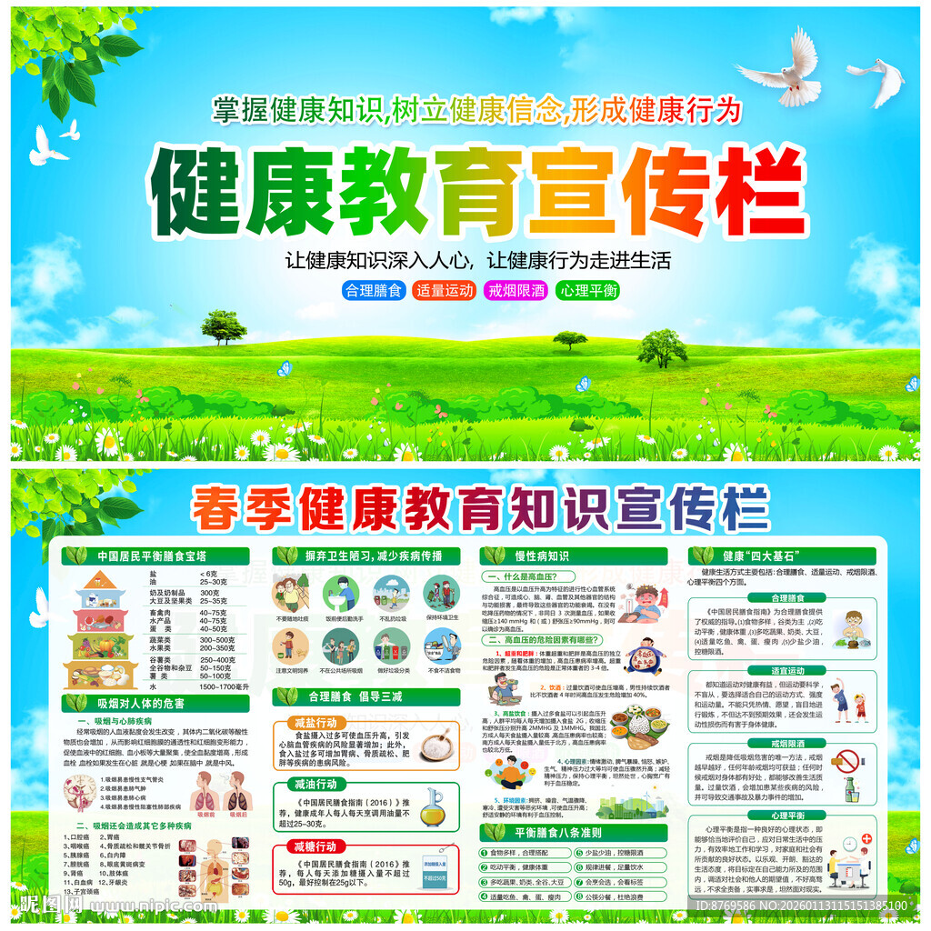 卫生与健康知识宣传栏