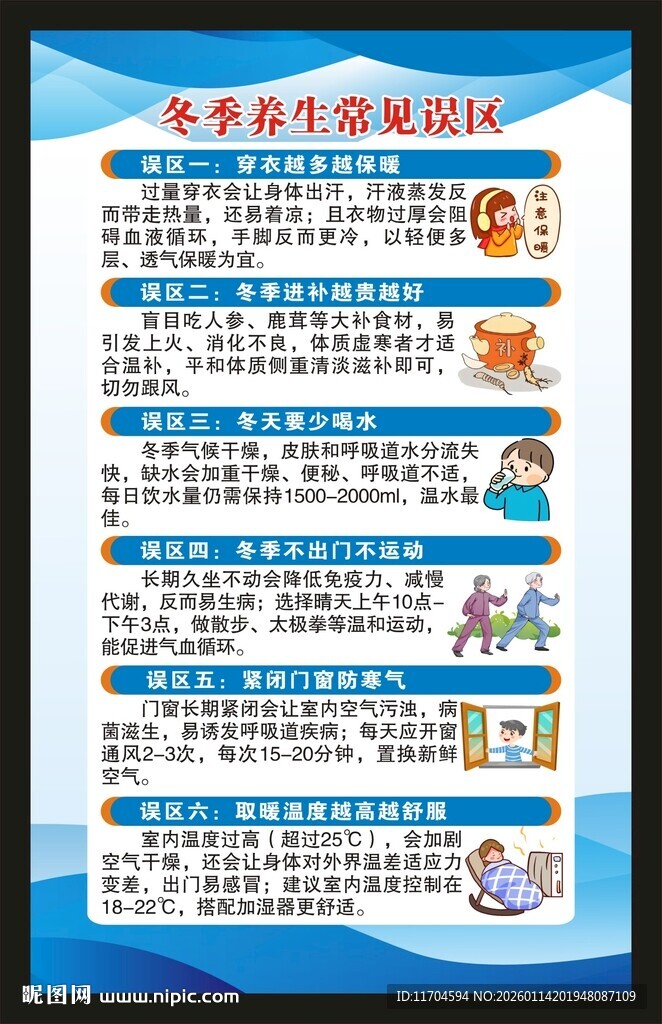 冬季养生知识海报