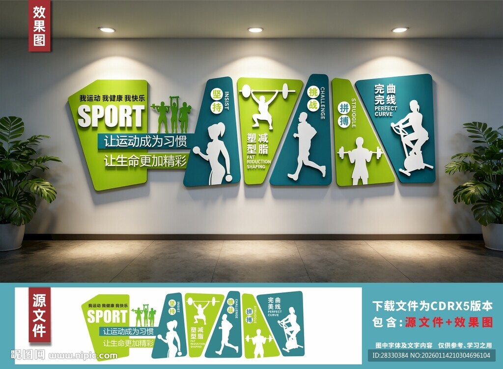 健身室高级感文化墙