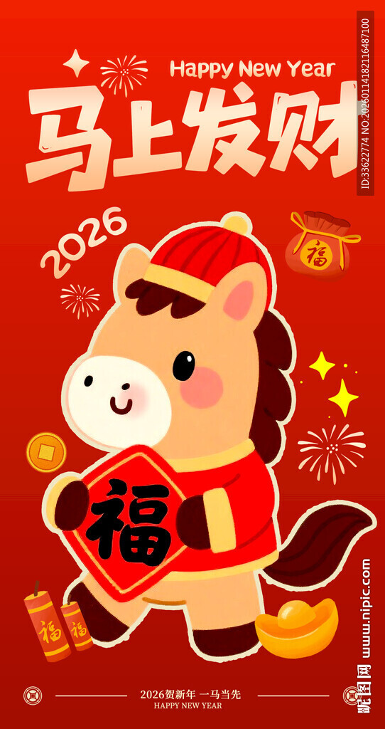 喜庆马年喜庆新年红包