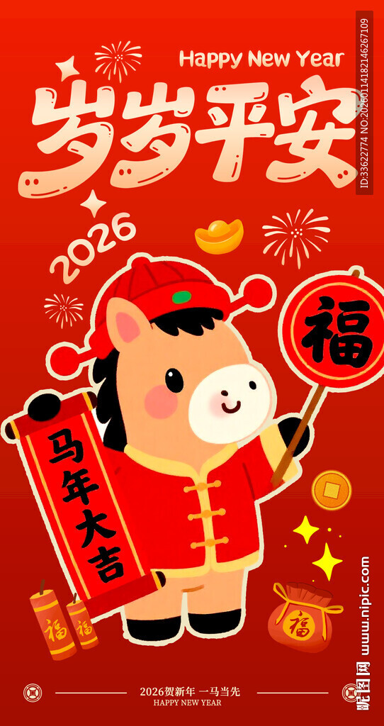 喜庆马年新年红包