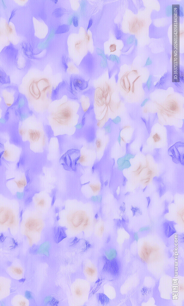 梦幻紫色花卉图案背景