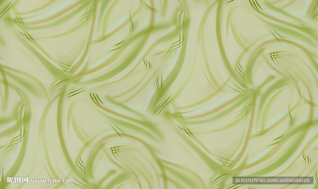 淡绿色线条交织抽象图案