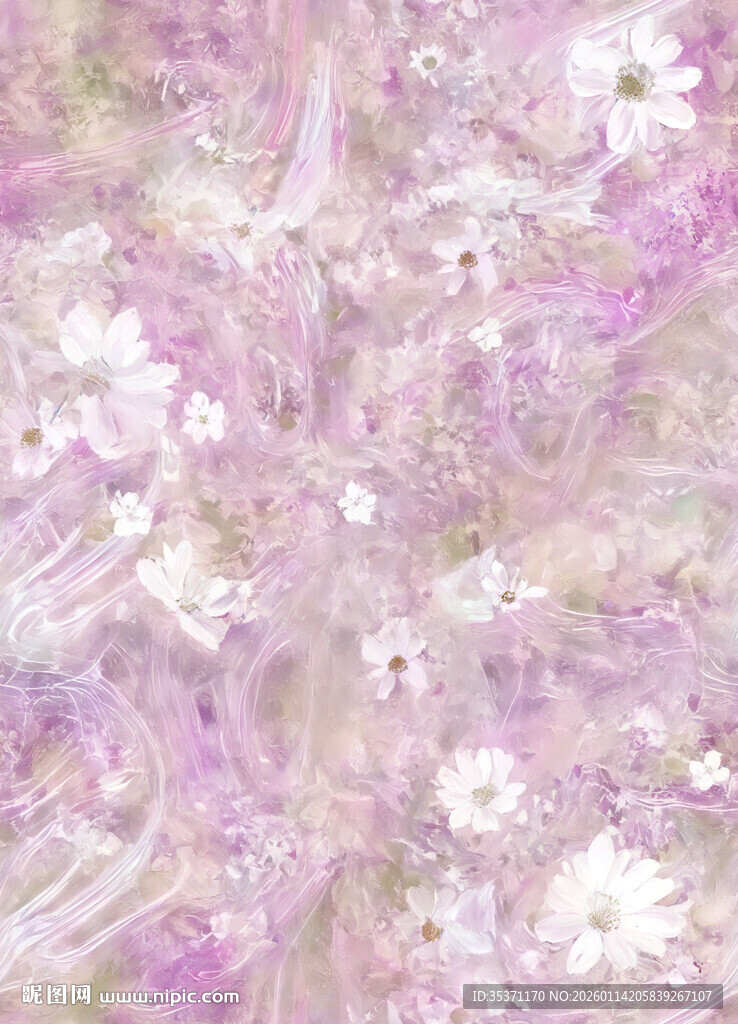 梦幻紫色花卉纹理图案