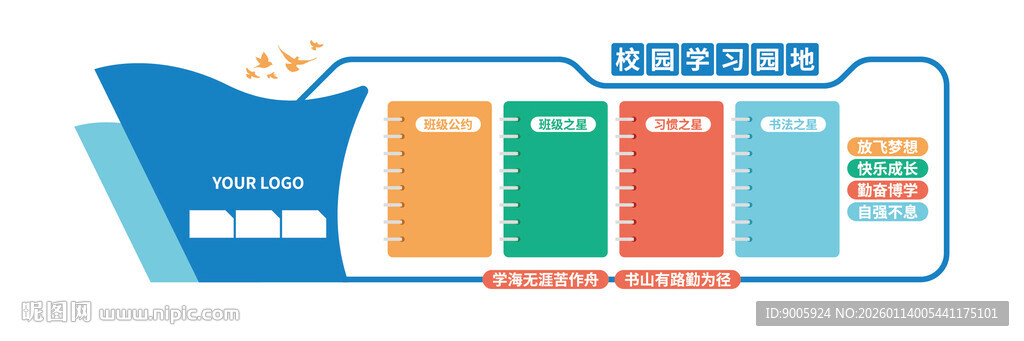 创意蓝色科技风信息展示板