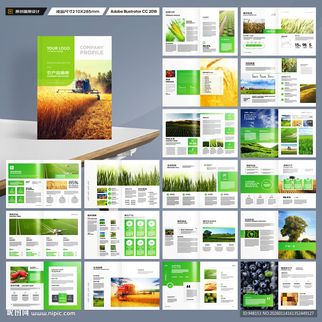 农业画册模板