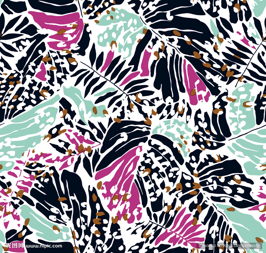 多彩抽象花卉图案纹理