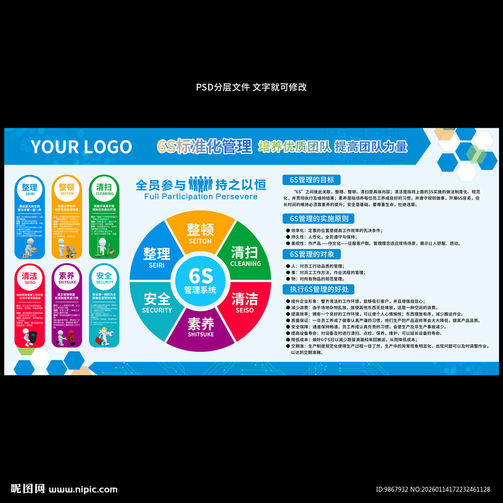 企业6S管理系统模板看板