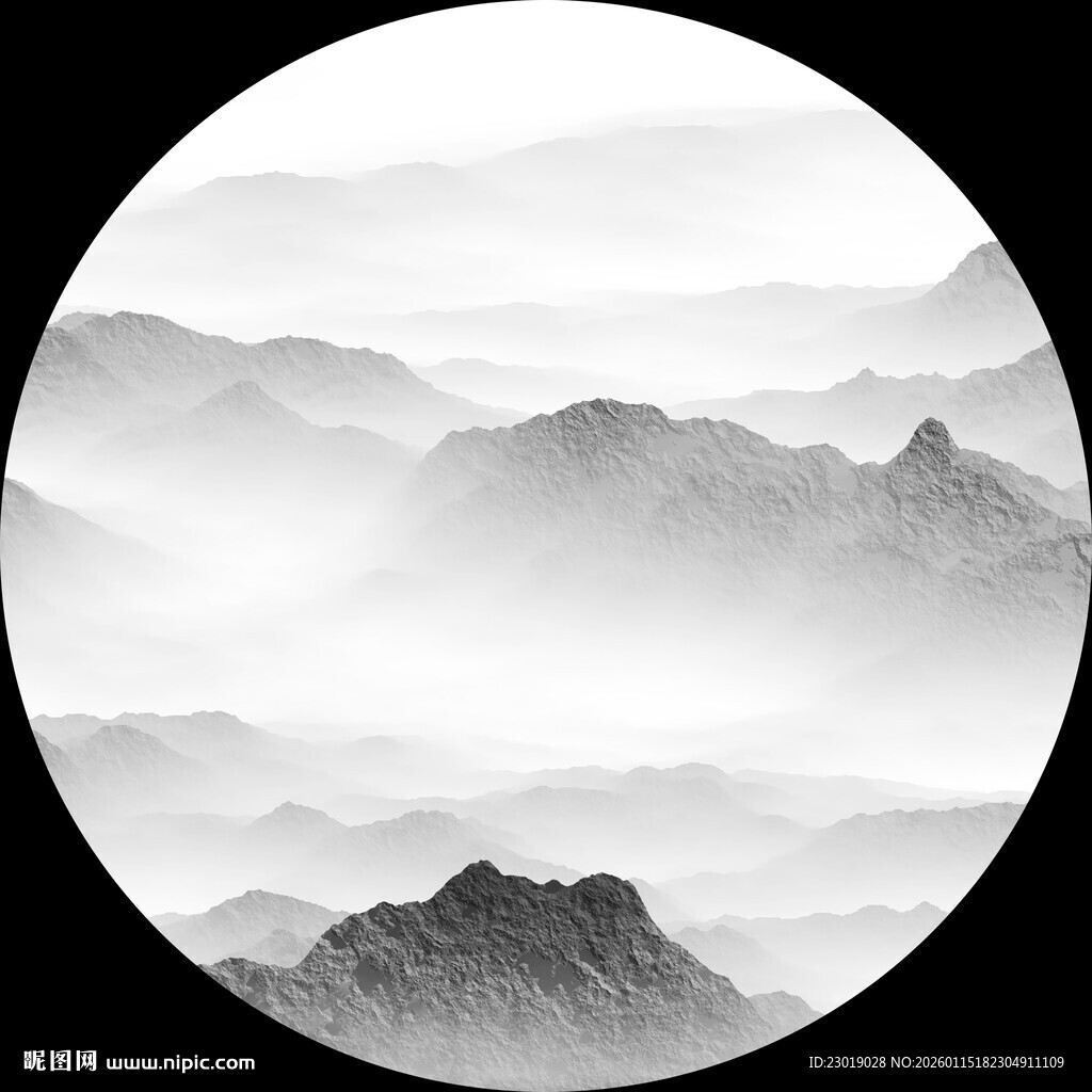 水墨山水抽象画