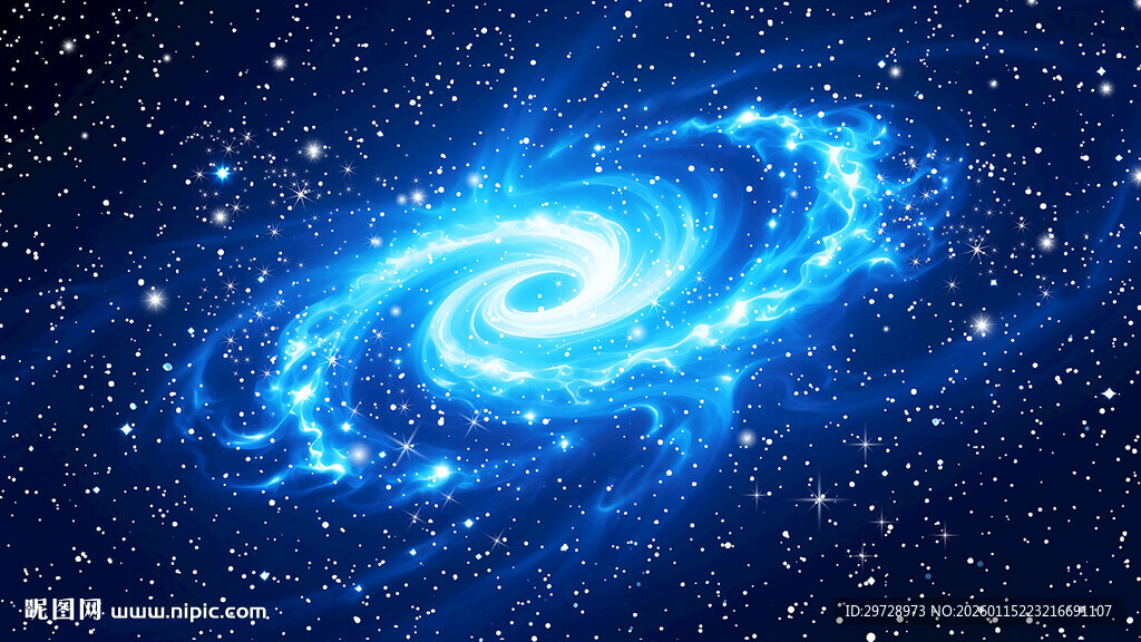 蓝色星空旋涡
