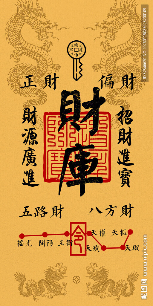 财库财源广进装饰画