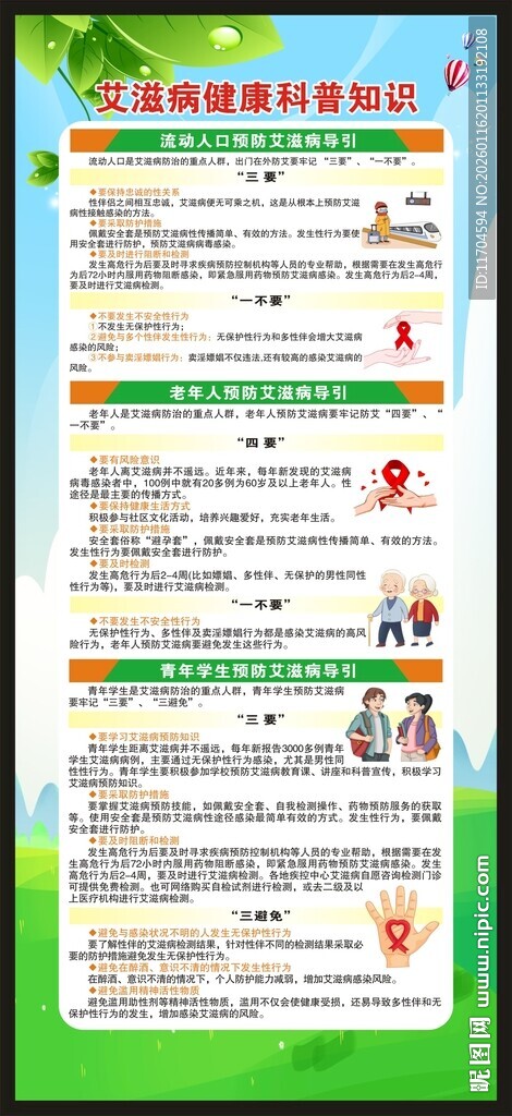 世界艾滋病日展架