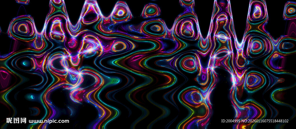 ktv酒吧抽象炫彩背景墙