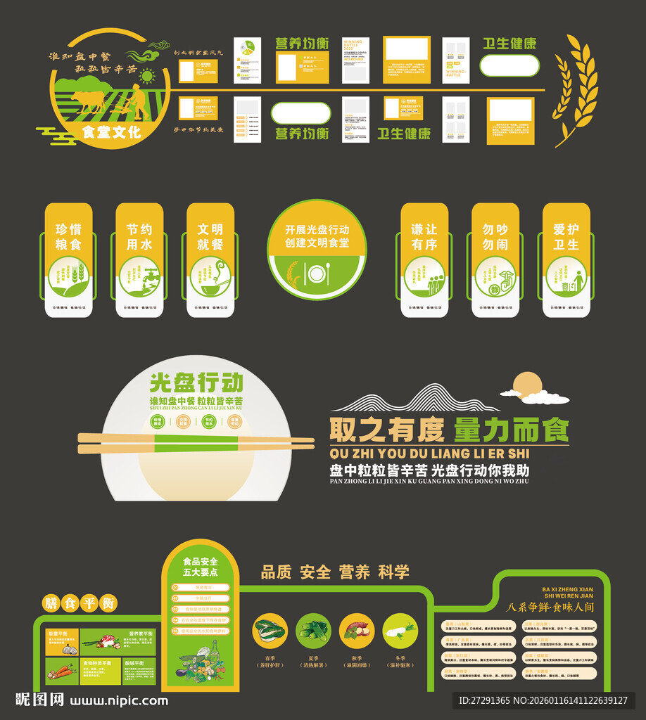 食堂餐厅文化墙