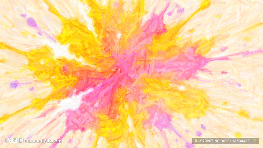 绚丽多彩抽象水彩喷溅