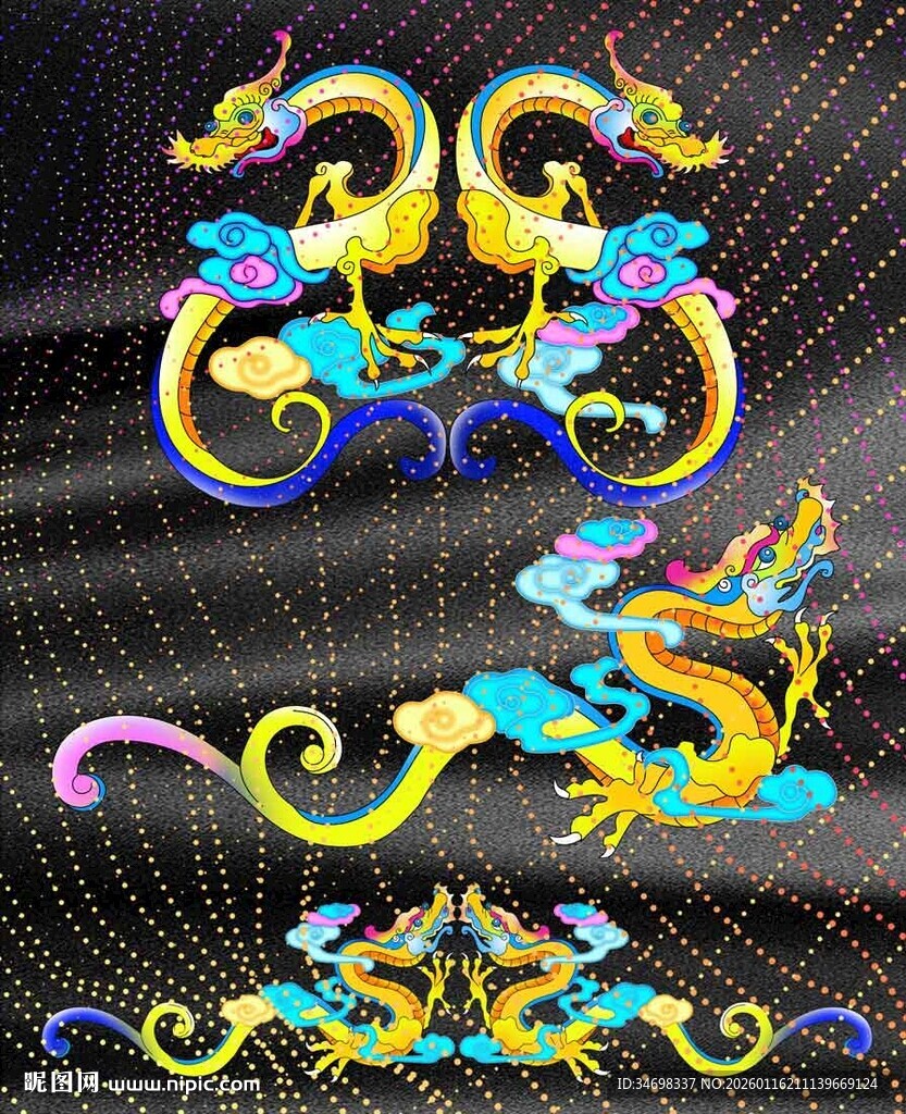 传统中式龙纹图案