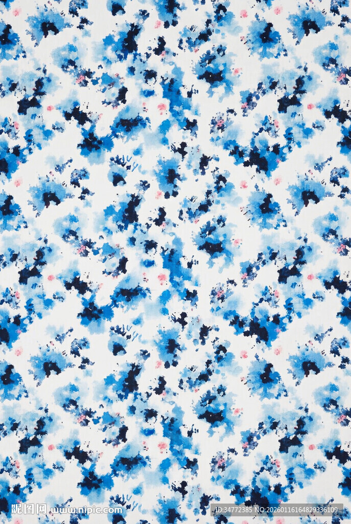 蓝白抽象水彩图案纹理