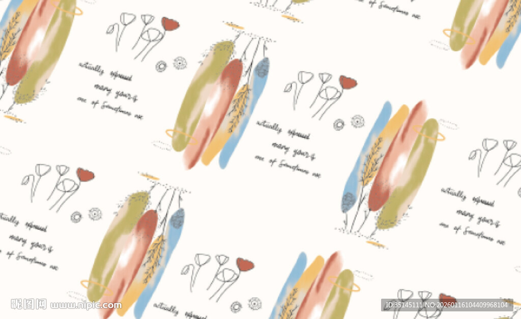 多彩线条图案装饰素材