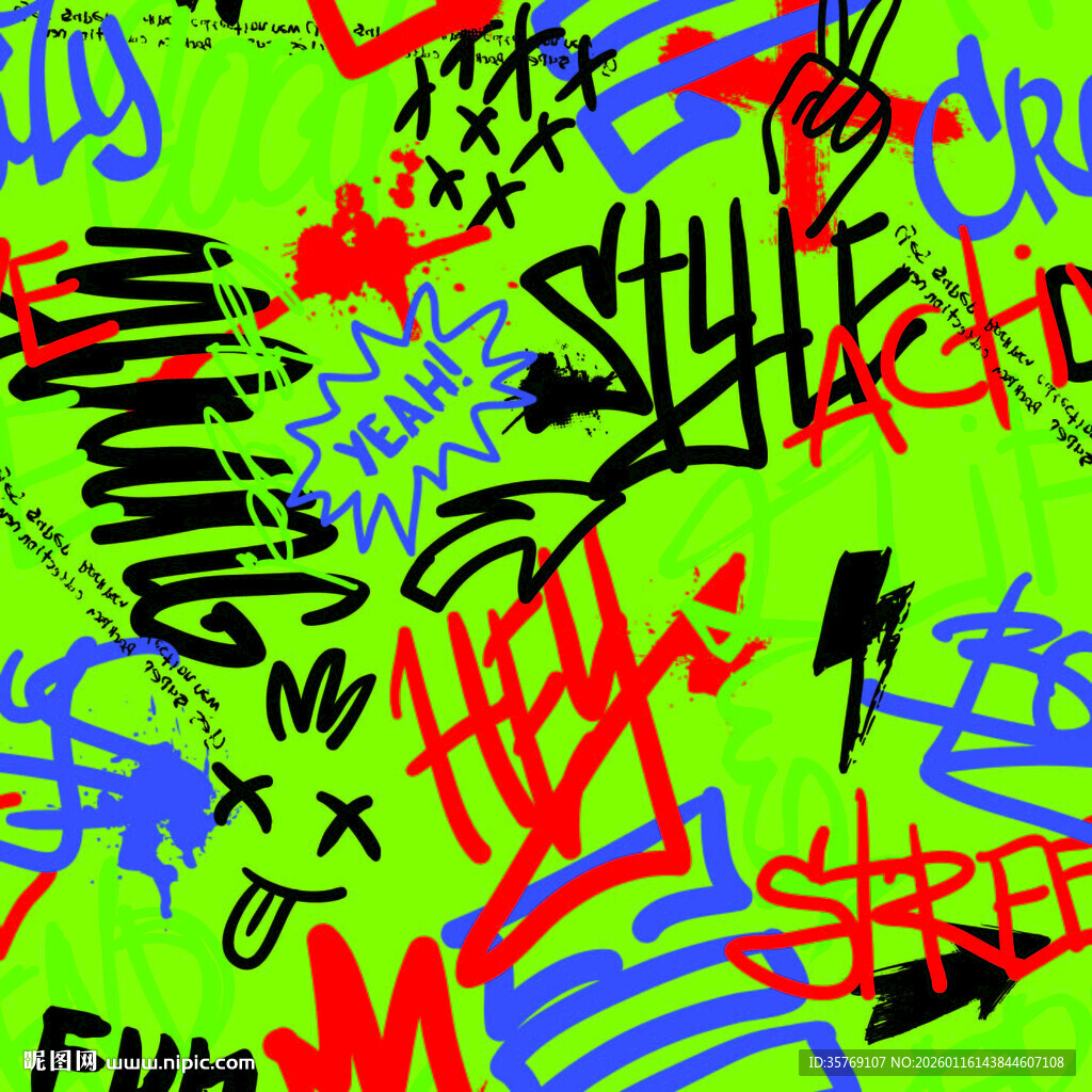 多彩涂鸦艺术背景