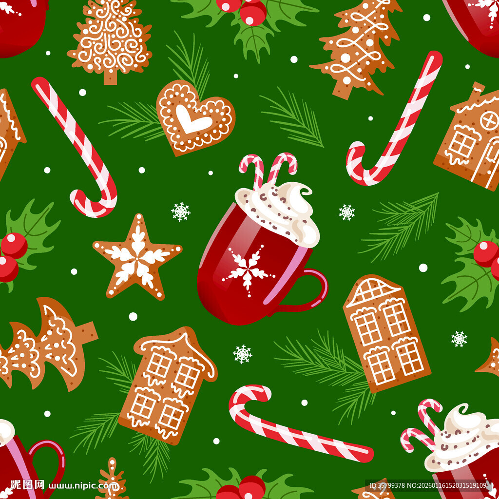 圣诞主题节日装饰图案