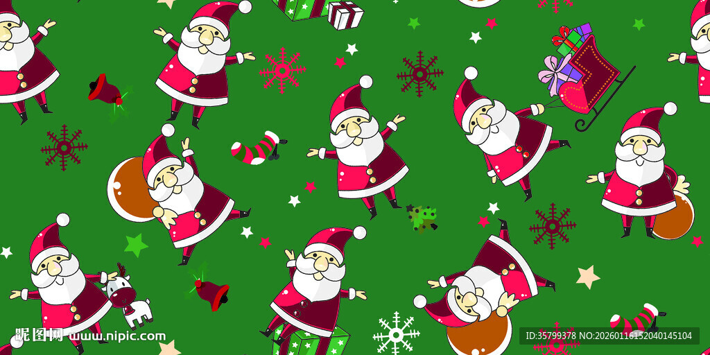 圣诞主题圣诞老人图案背景
