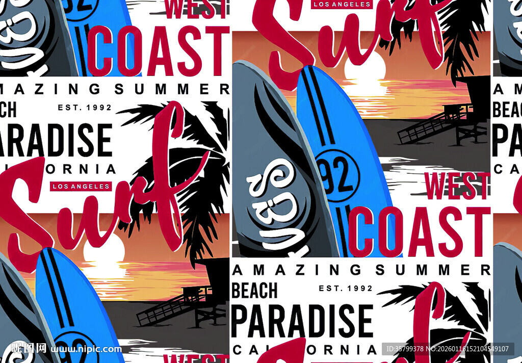 热带天堂主题装饰海报