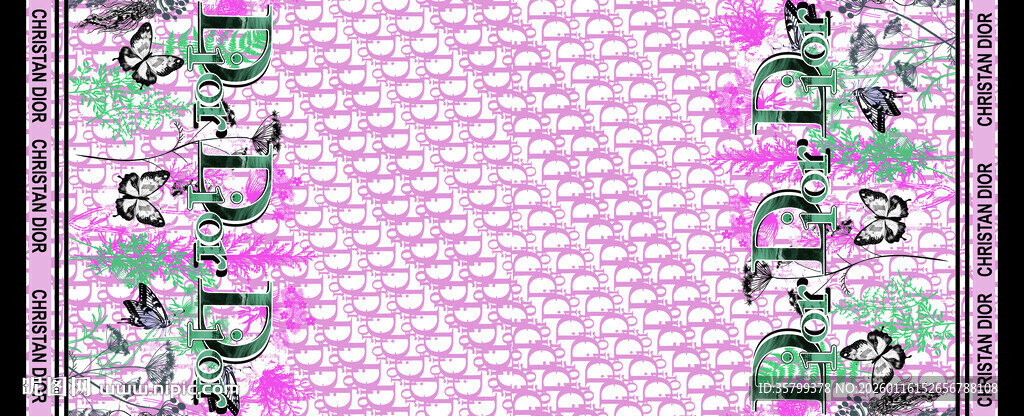 粉色背景装饰图案设计