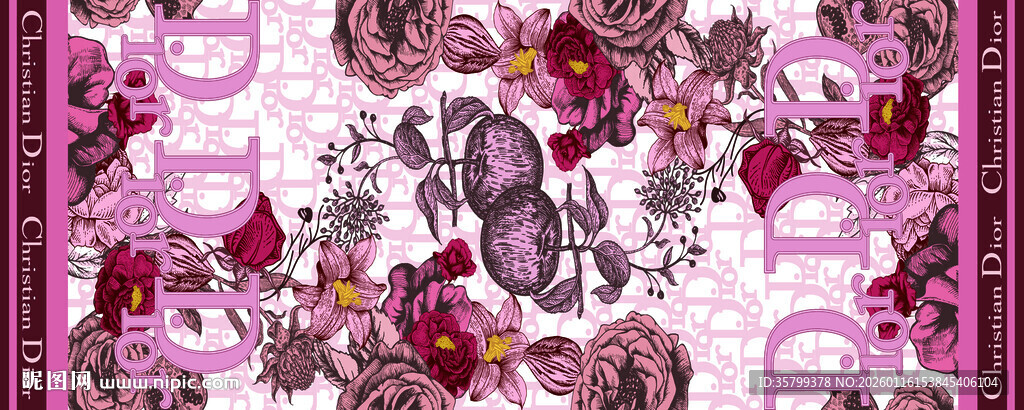 花卉图案布料设计