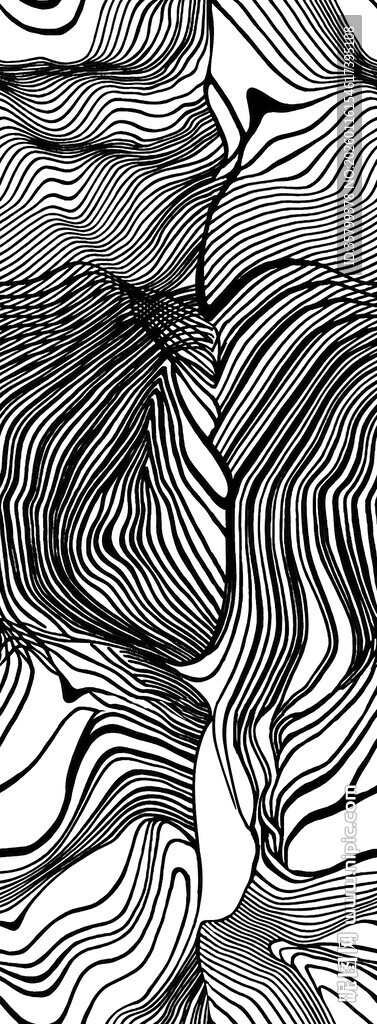 黑白线条抽象纹理图案