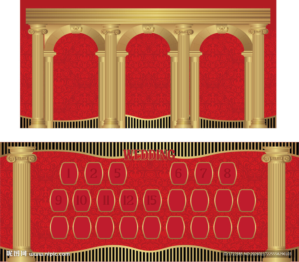 华丽剧院舞台幕布背景