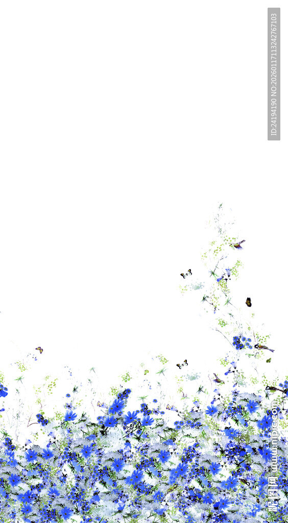 蓝色粒子散落背景图