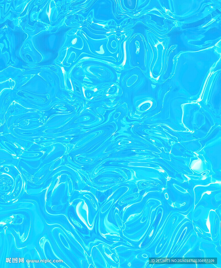 蓝色水波纹理背景图