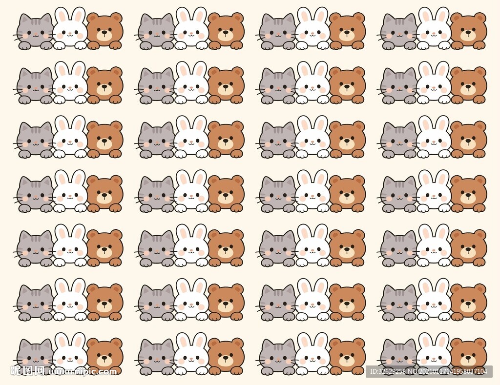 可爱猫咪图案背景