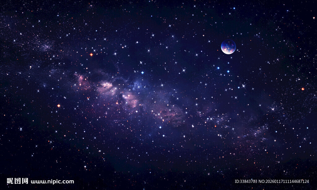 黑色星空背景天花软膜