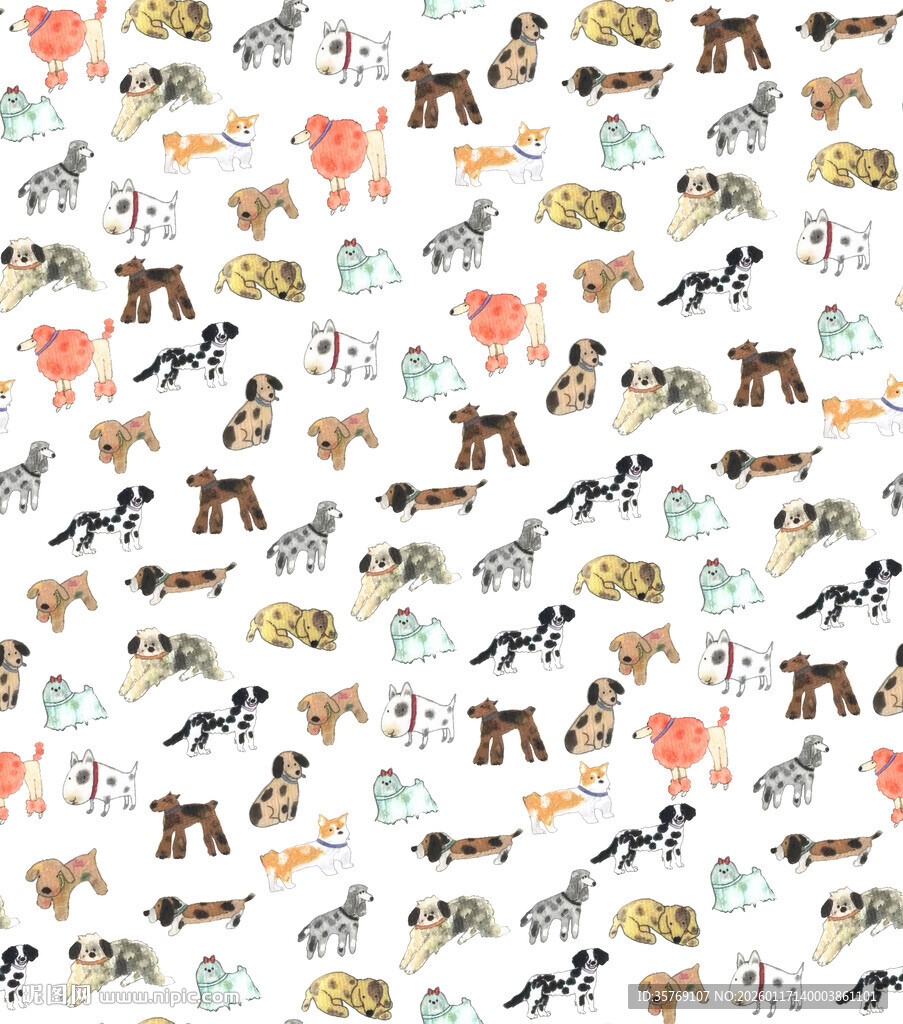 可爱动物图案背景