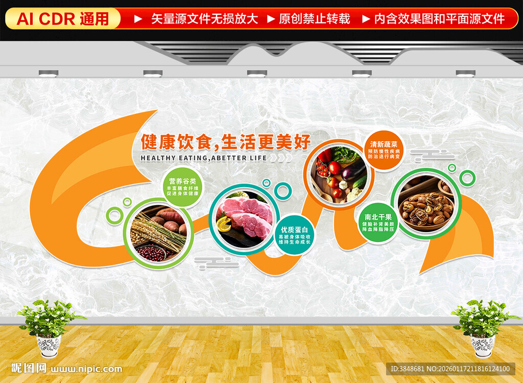 健康饮食文化墙