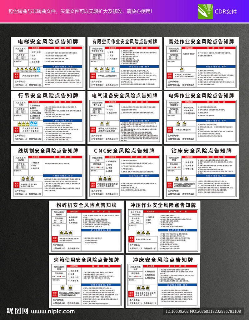 安全风险点告知牌