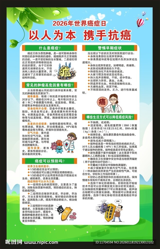 世界癌症日海报